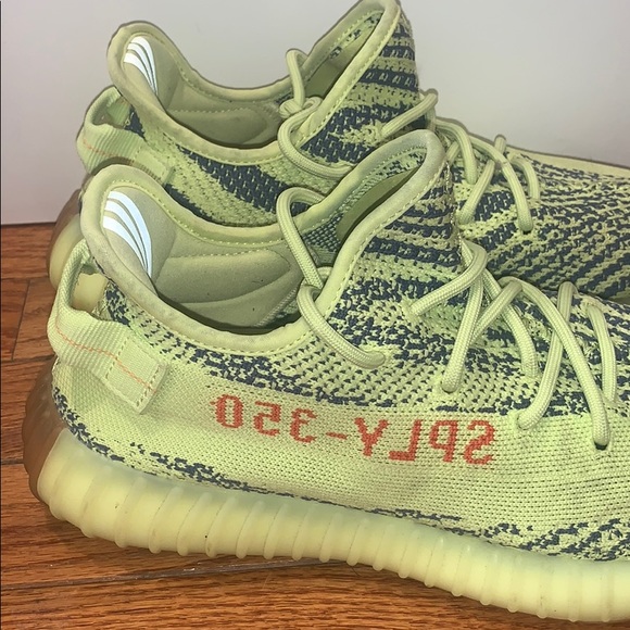 ADIDAS 350 YEEZY BOAST FROZEN YELLOW GREY SNEAKER - Picture 14 of 16